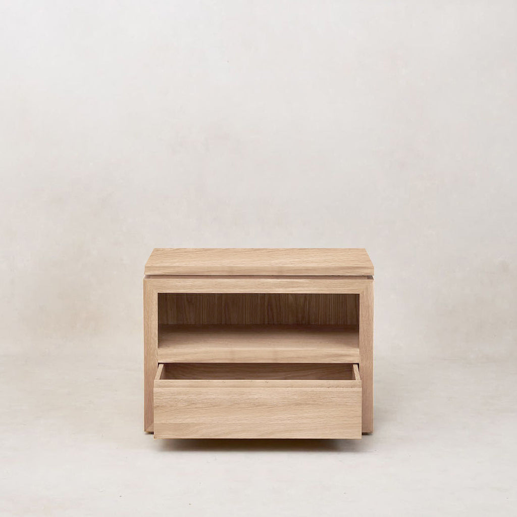 Table de chevet en bois Sofita - Chêne blanc