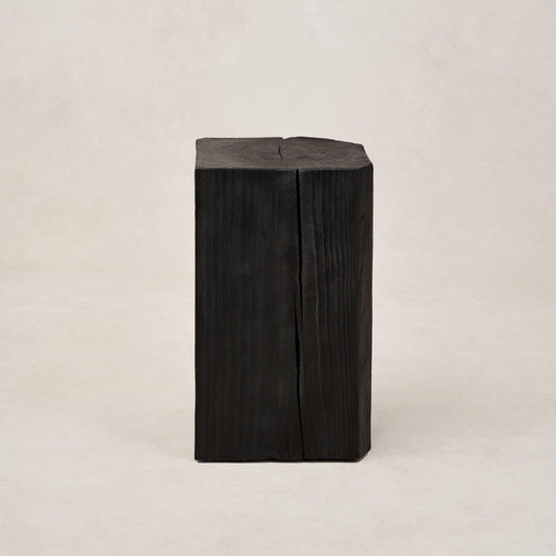Socle de sculpture en charbon de bois - Moyen