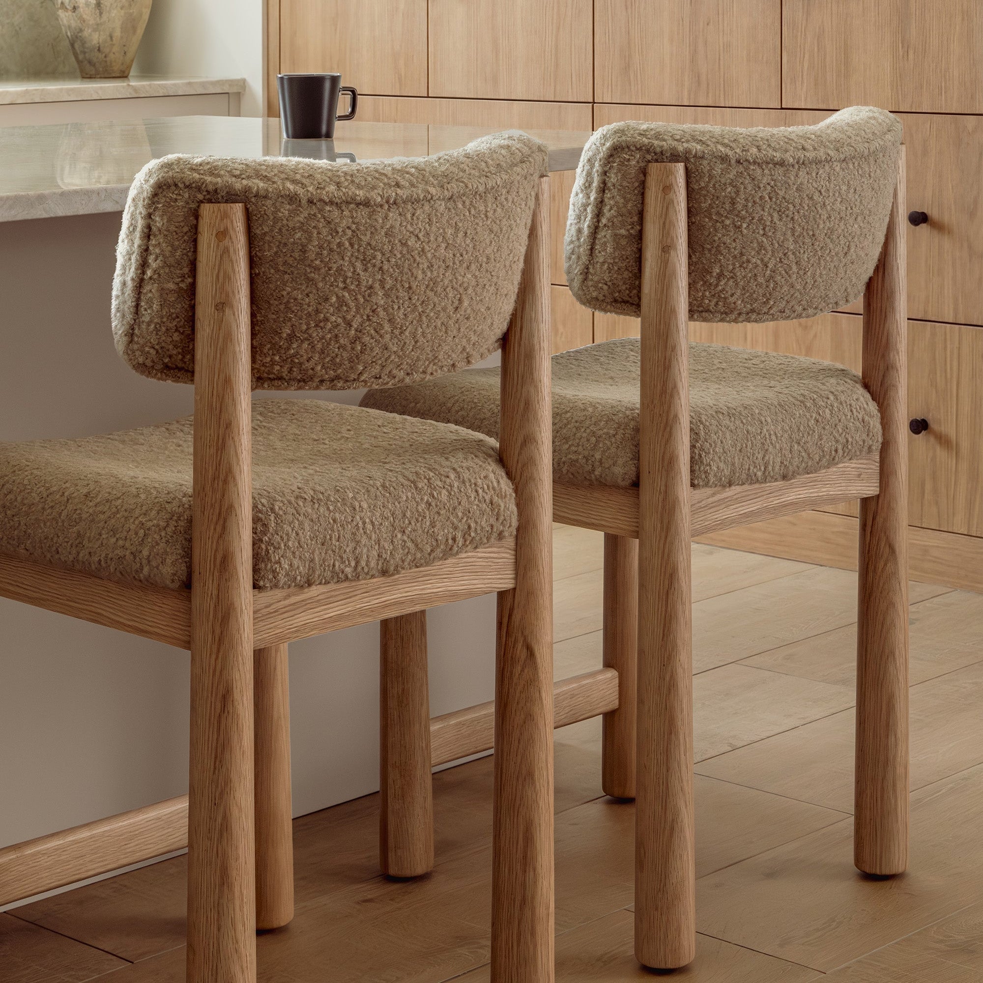 Tabouret de bar Charlie - Boucle Camel