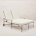 Chaise longue double Provence d'extérieur – Structure noire