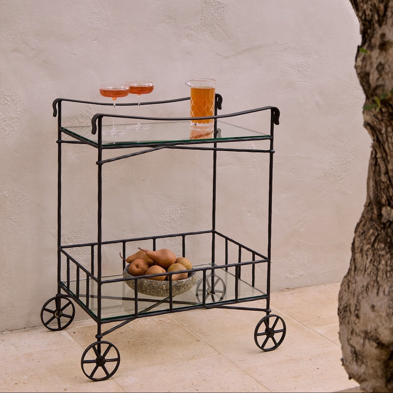 Desserte de bar d'extérieur Provence