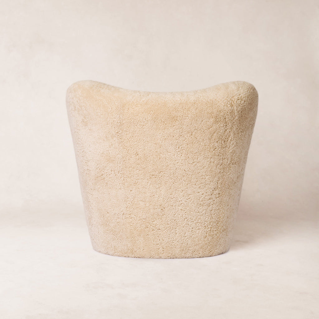 Fauteuil Papa Teddy - Peau de mouton blanc cassé