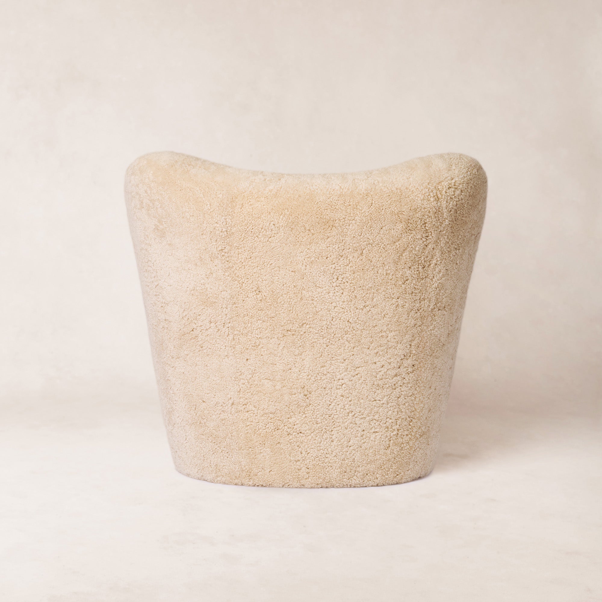 Fauteuil Papa Teddy - Peau de mouton blanc cassé