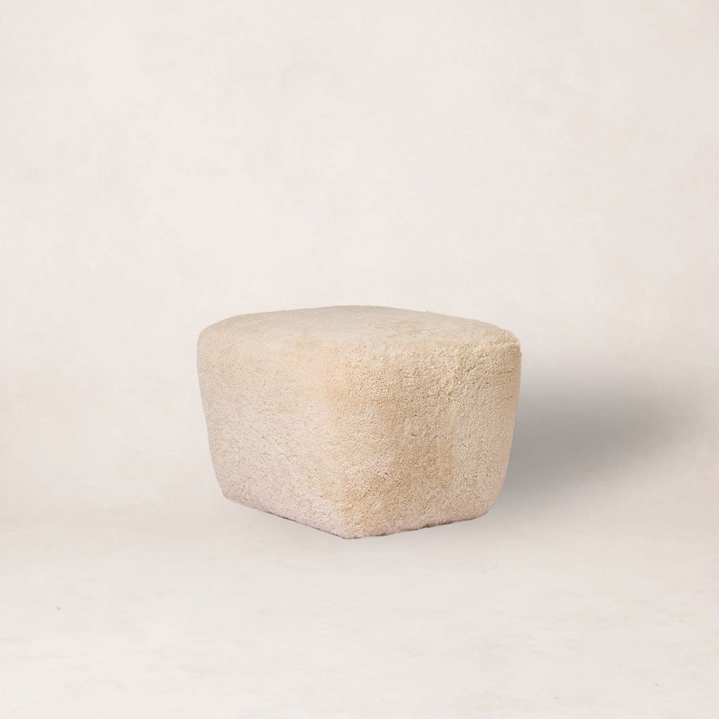 Repose-pieds Papa Teddy - Mouton couleur os