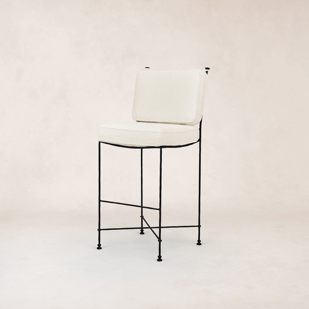 Tabouret de bar d'extérieur Provence - Cadre noir