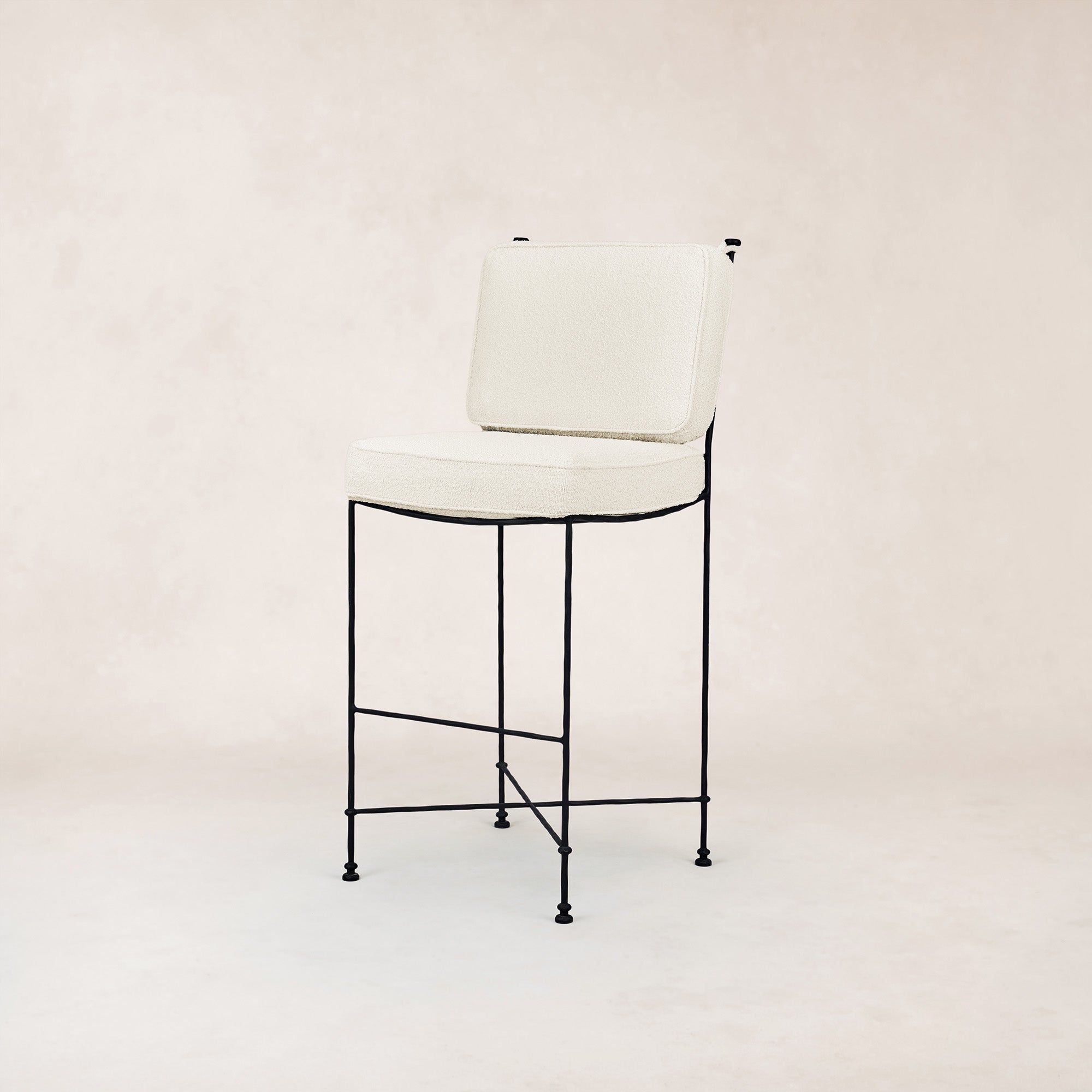 Tabouret de bar d'extérieur Provence - Cadre noir
