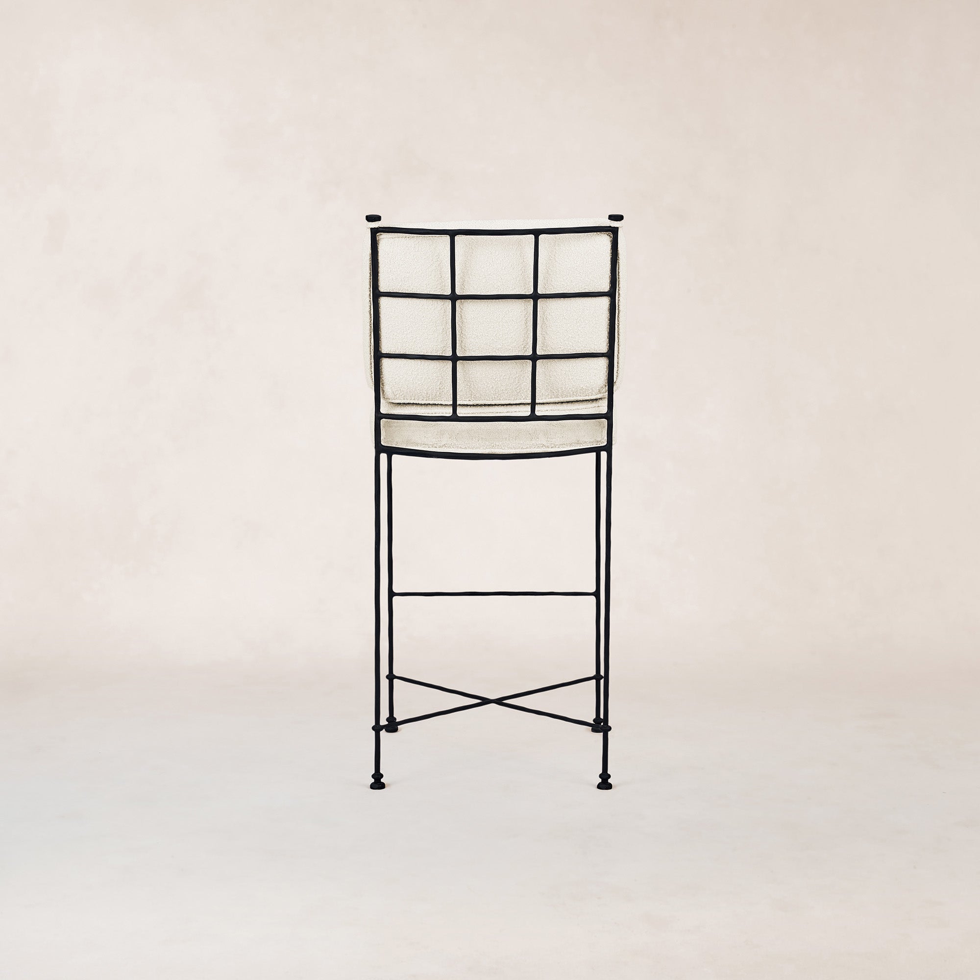 Tabouret de bar d'extérieur Provence - Cadre noir