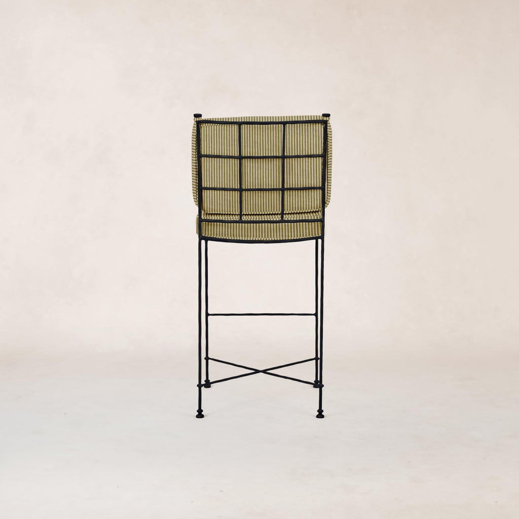 Tabouret de bar d'extérieur Provence - Cadre noir