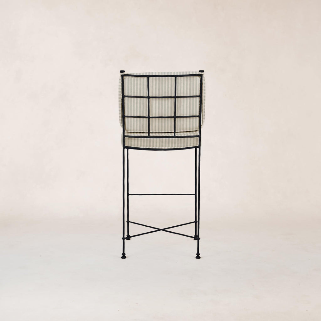 Tabouret de bar d'extérieur Provence - Cadre noir