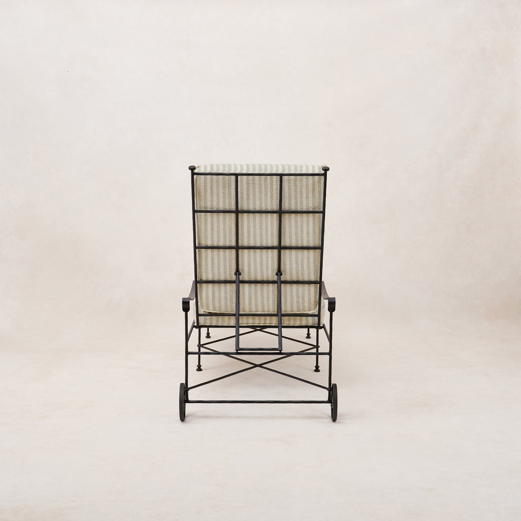 Chaise longue d'extérieur Provence - Cadre noir