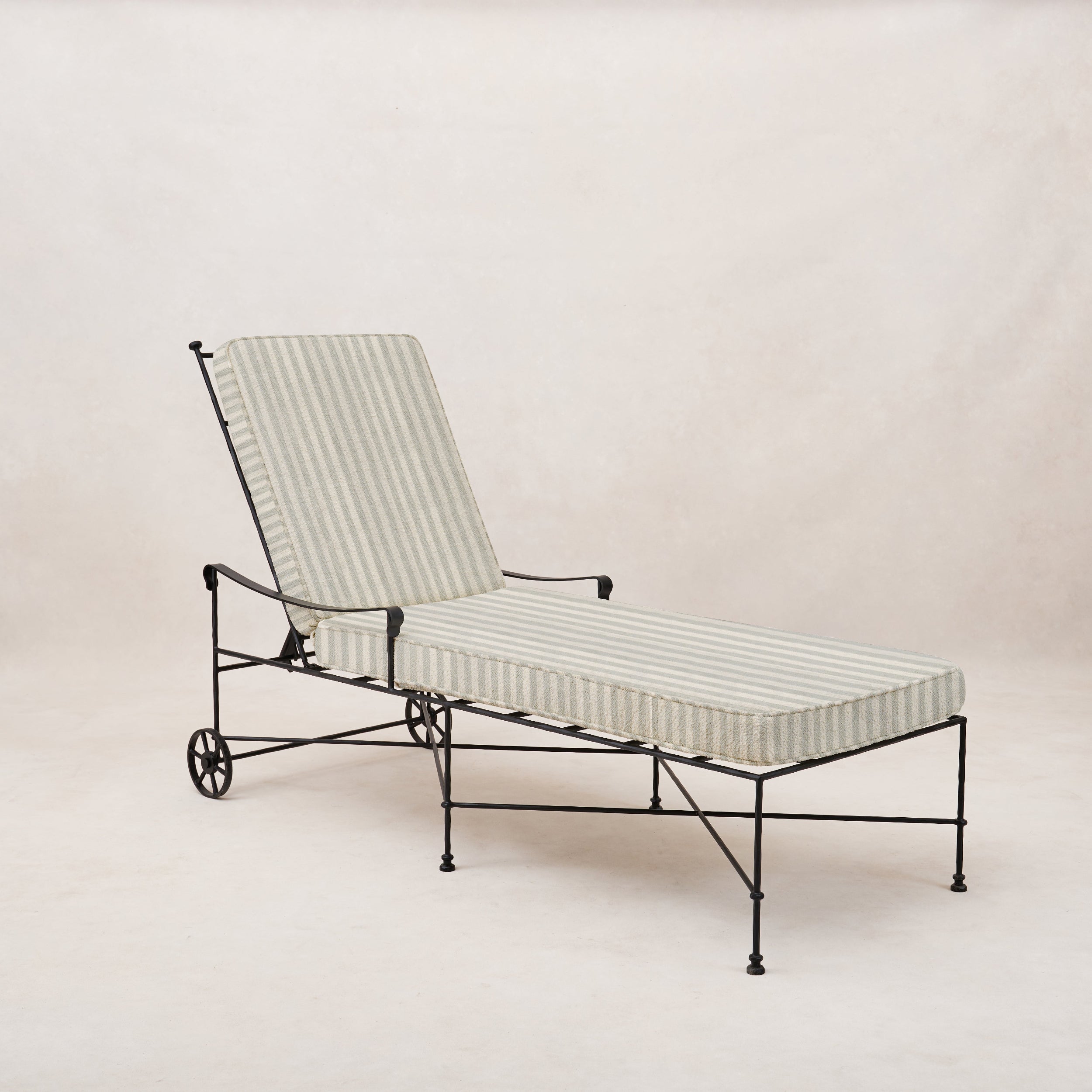 Chaise longue d'extérieur Provence - Cadre noir