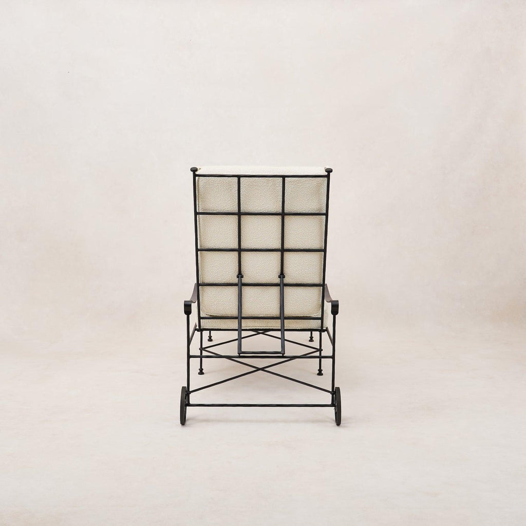 Chaise longue d'extérieur Provence - Cadre noir