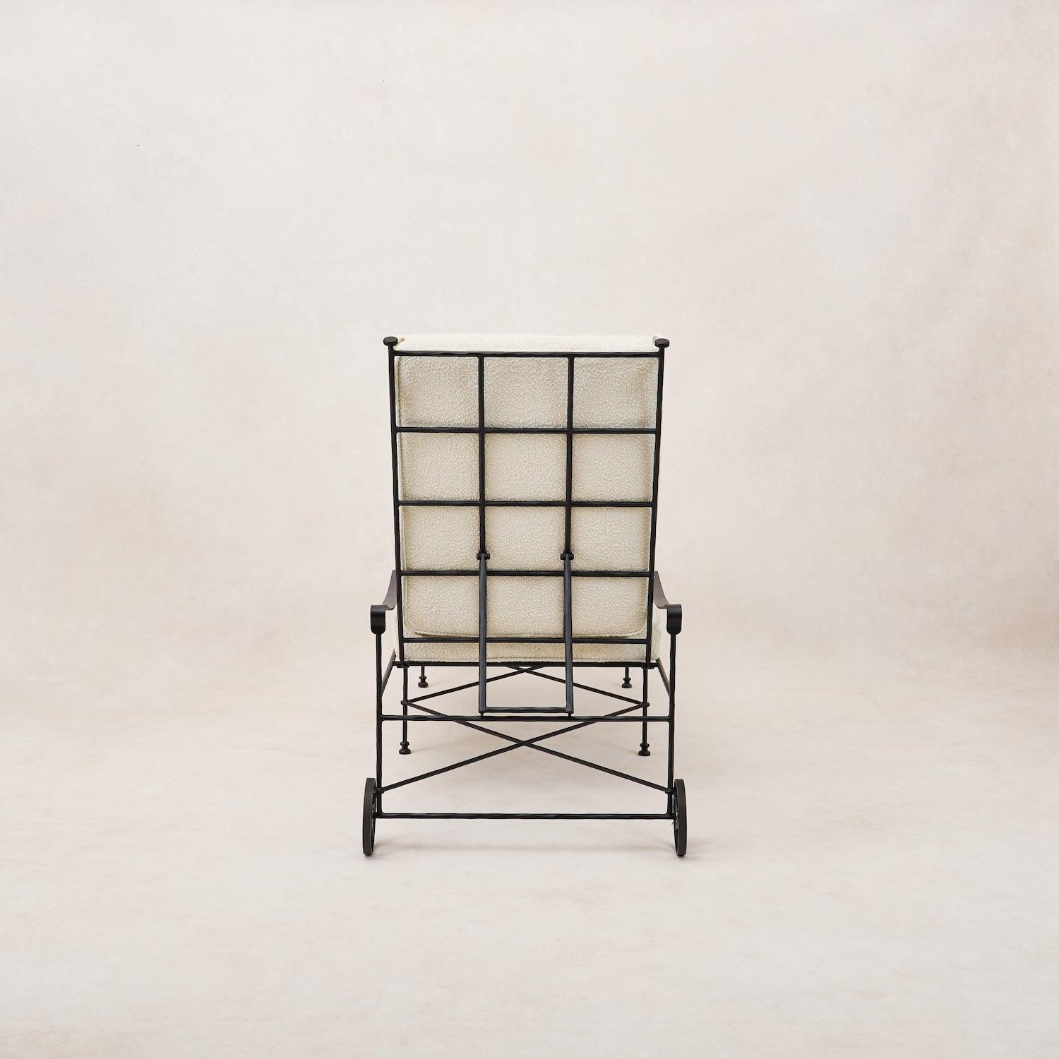 Chaise longue d'extérieur Provence - Cadre noir