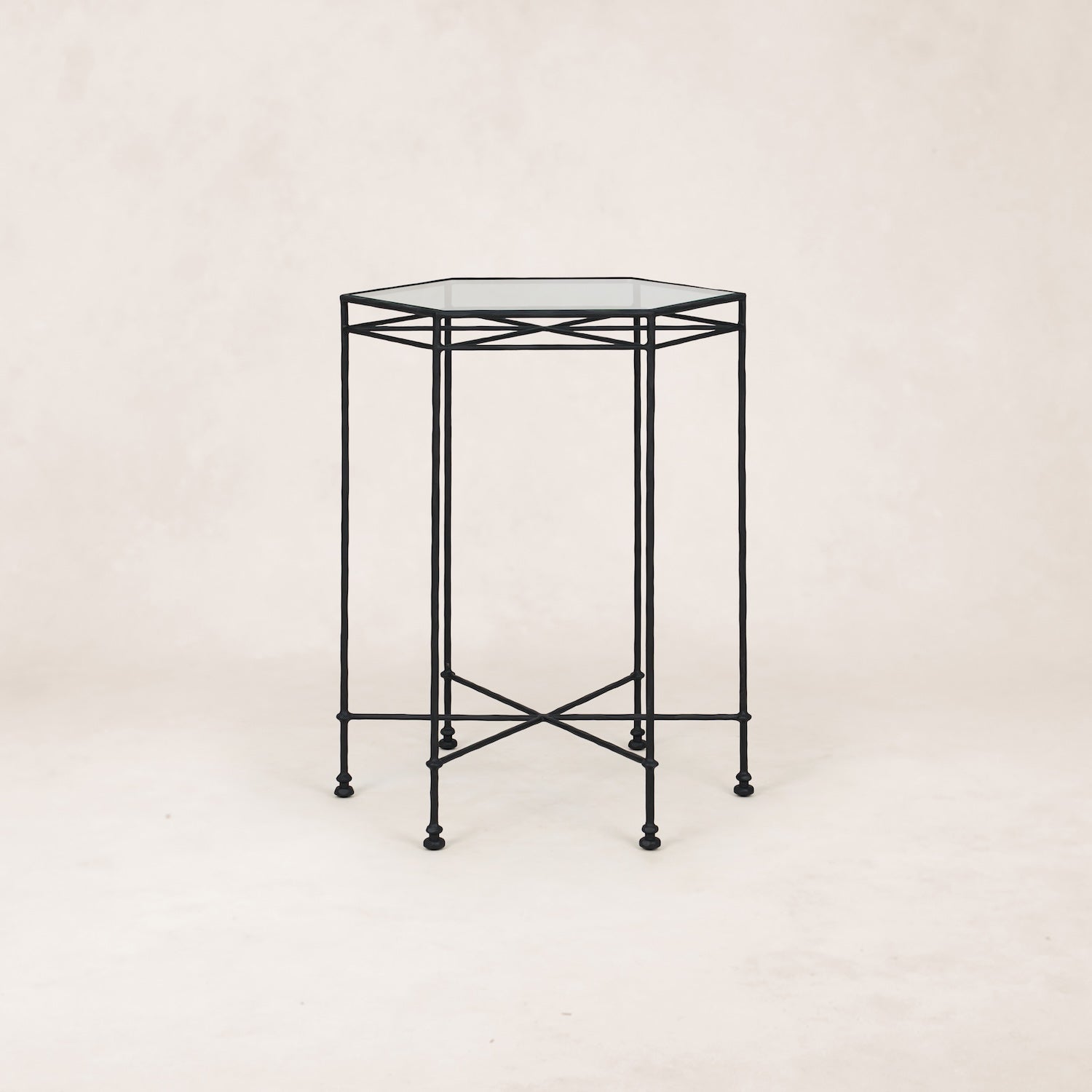 Table basse de cocktail d'extérieur en verre Provence