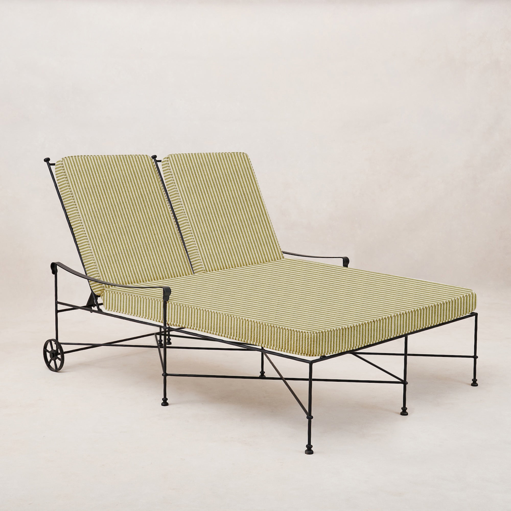 Chaise longue double Provence d'extérieur – Structure noire