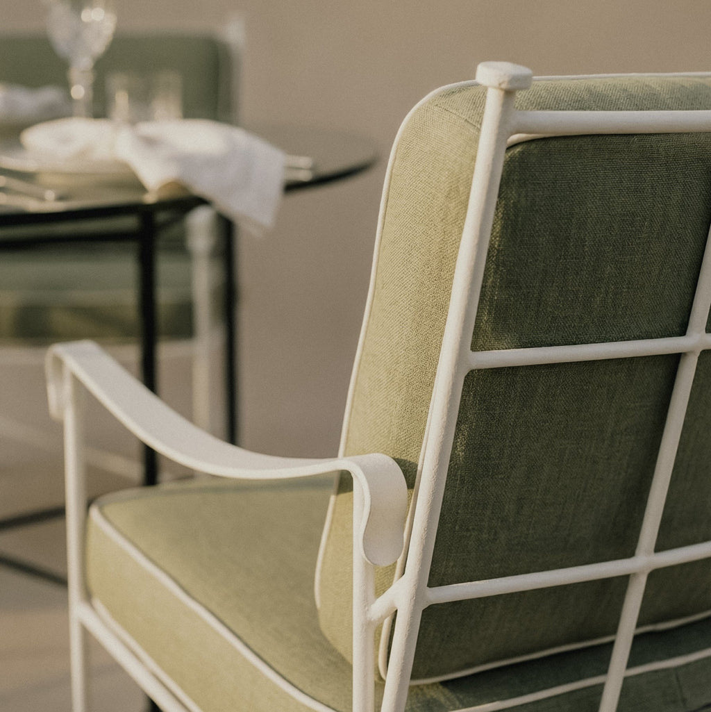 Chaise de salle à manger/salon de jardin Provence - Cadre blanc