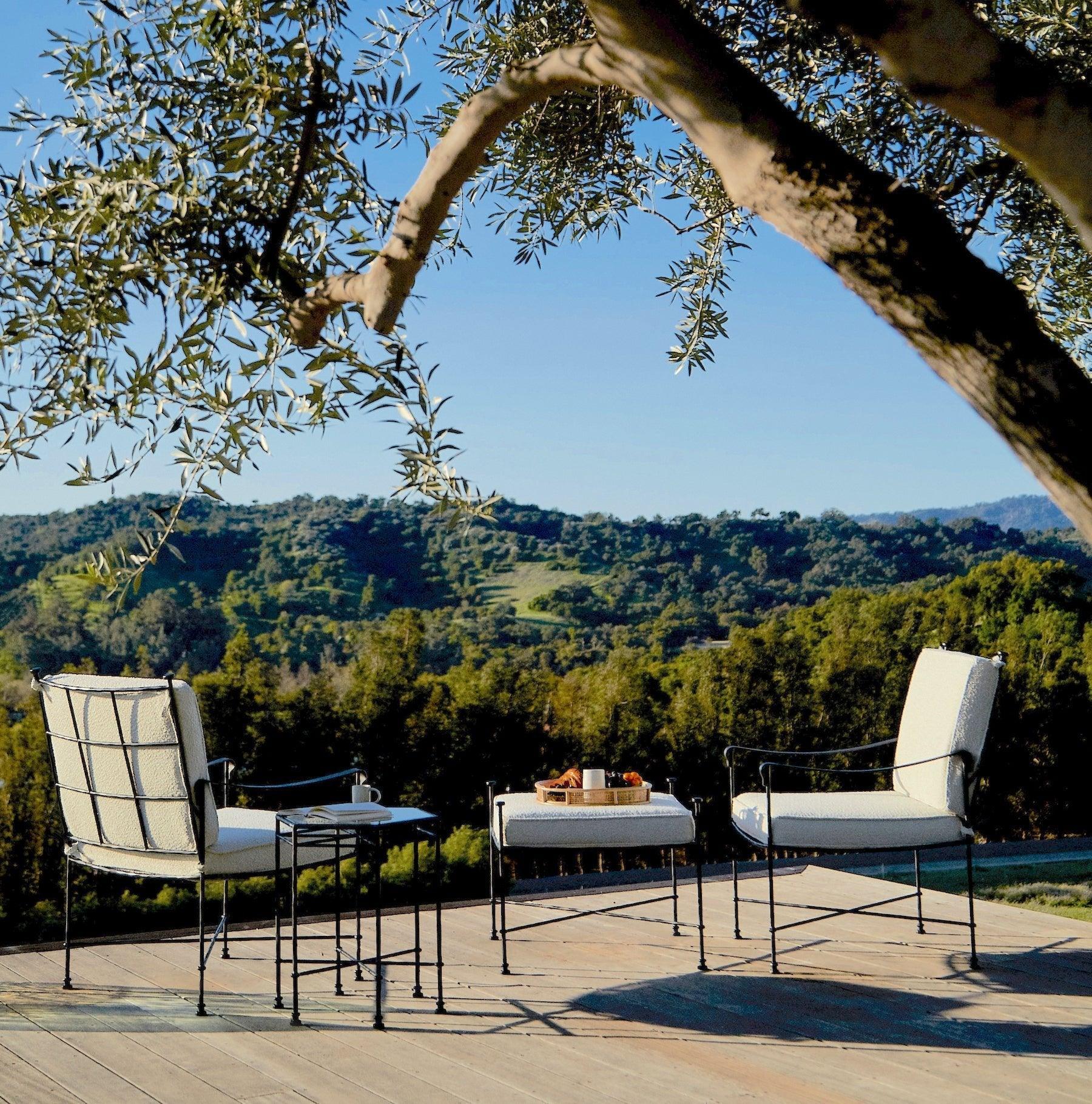Repose-pieds d'extérieur Provence – Cadre noir