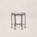 Table d'appoint d'extérieur en verre Provence - Noir