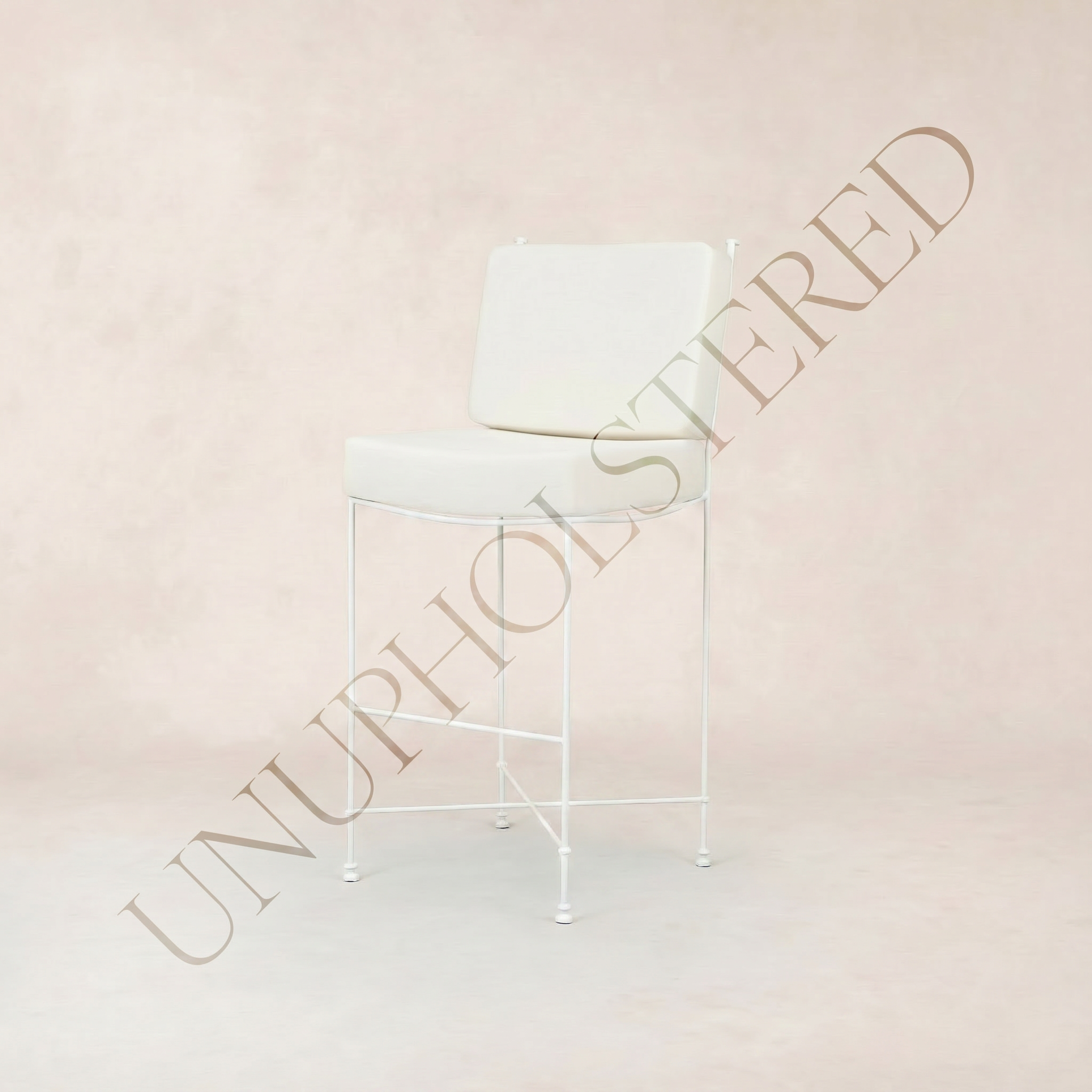 Tabouret de bar d'extérieur Provence - Cadre blanc