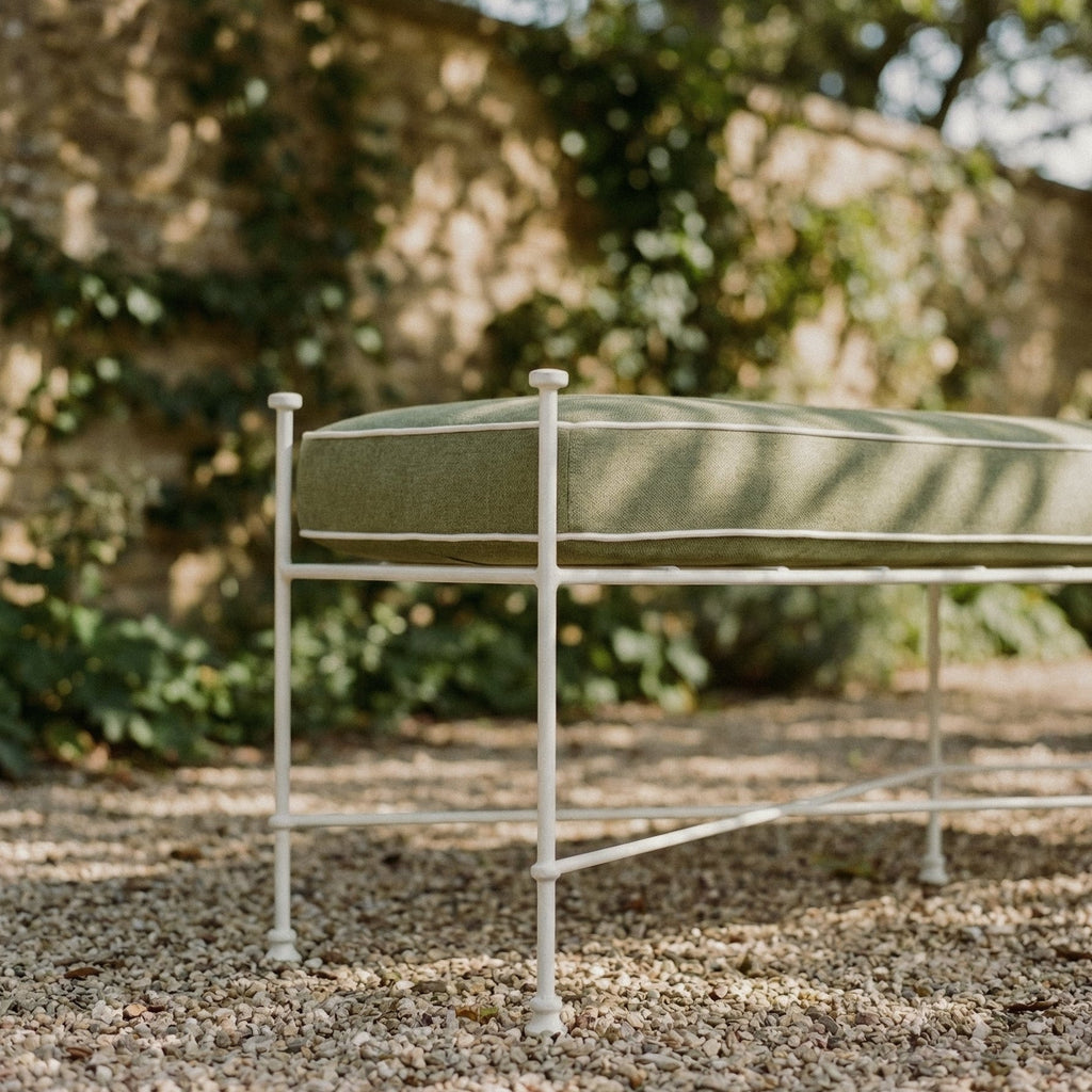 Banc d'extérieur Provence 70 - Cadre blanc