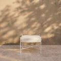 Repose-pieds d'extérieur Provence - Structure blanche
