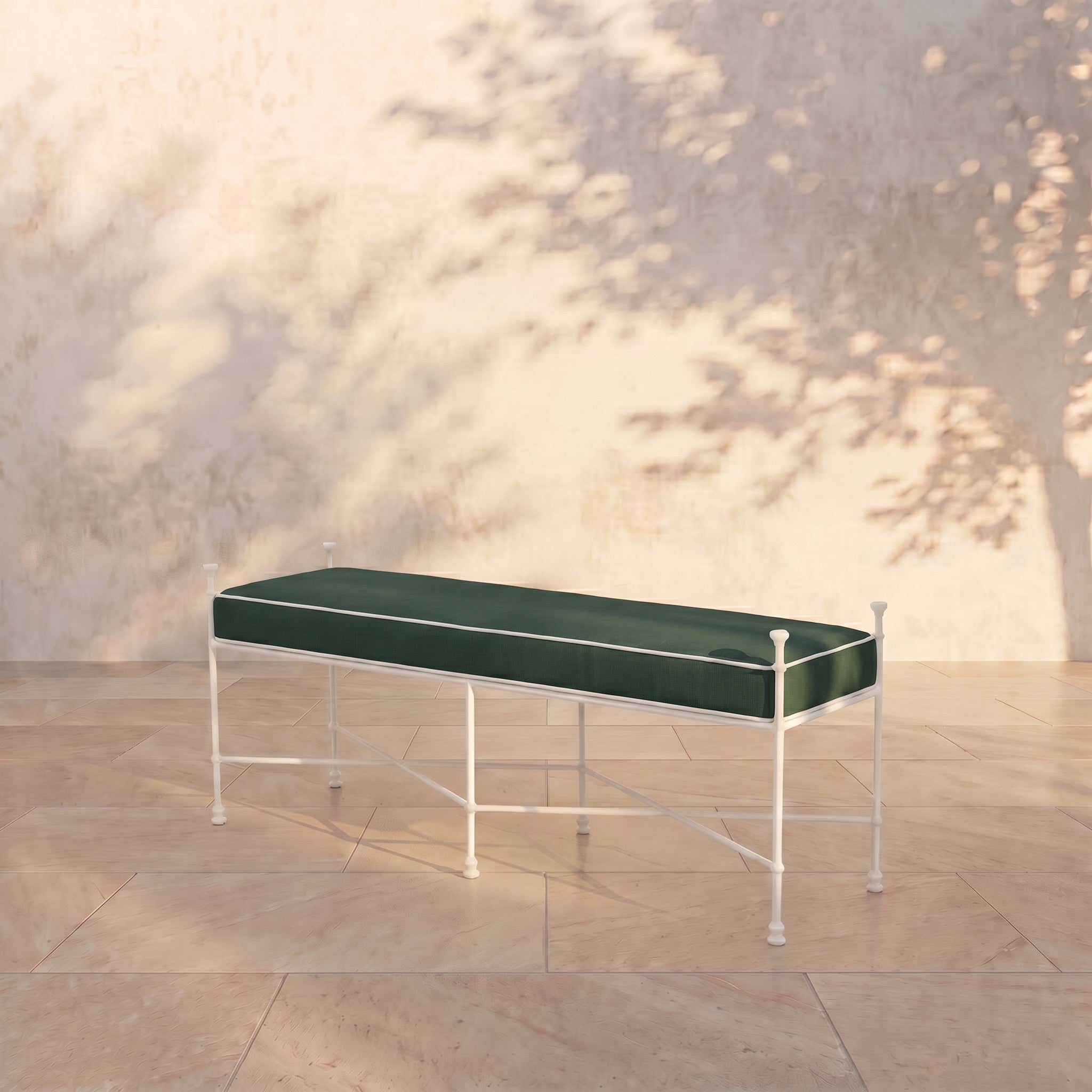Banc d'extérieur Provence 48 - Structure blanche
