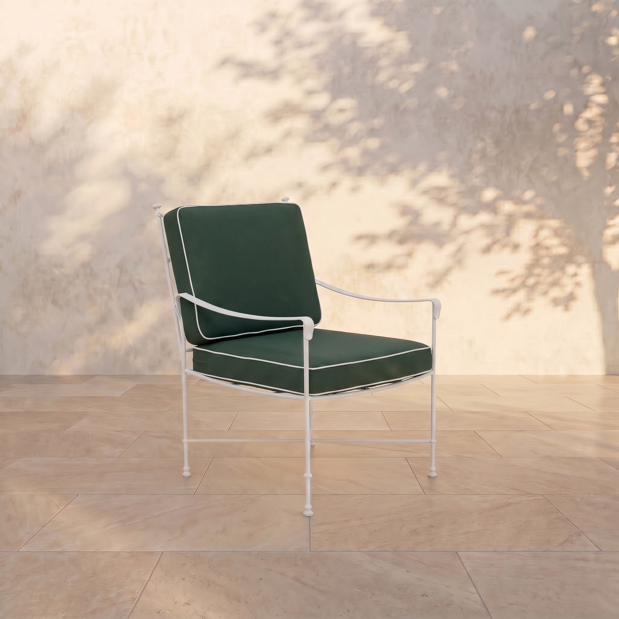 Chaise de salle à manger/salon de jardin Provence - Cadre blanc