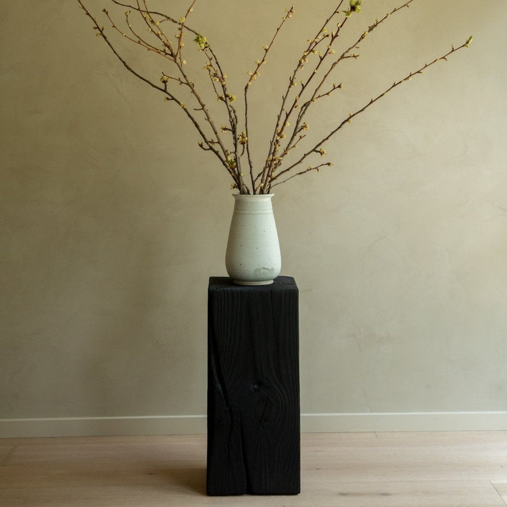 Socle de sculpture en charbon de bois - Moyen