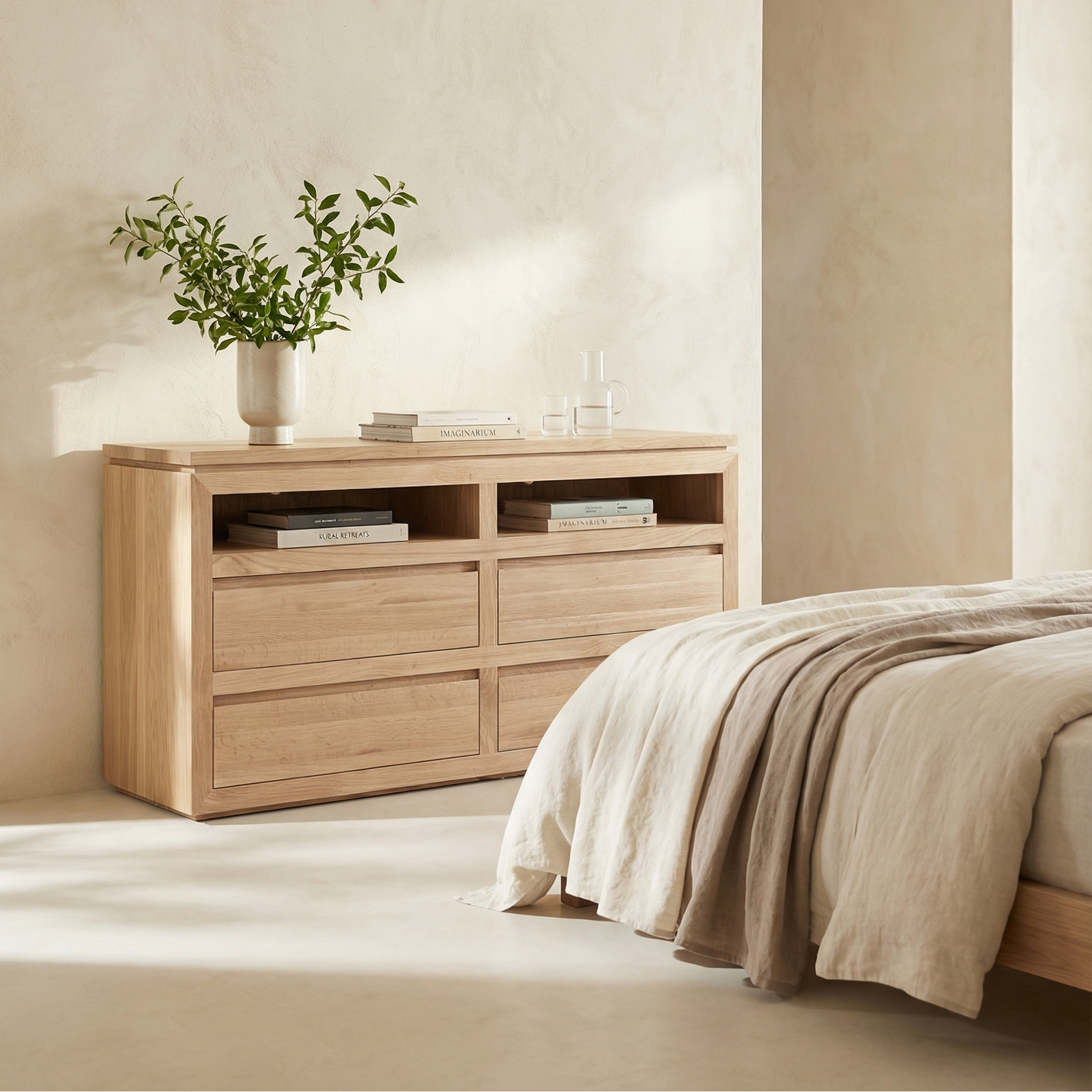 Commode Sofita en bois - Chêne blanc