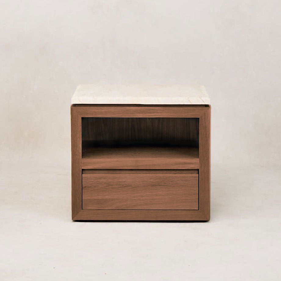 Table de chevet Sofita en marbre - Mocha