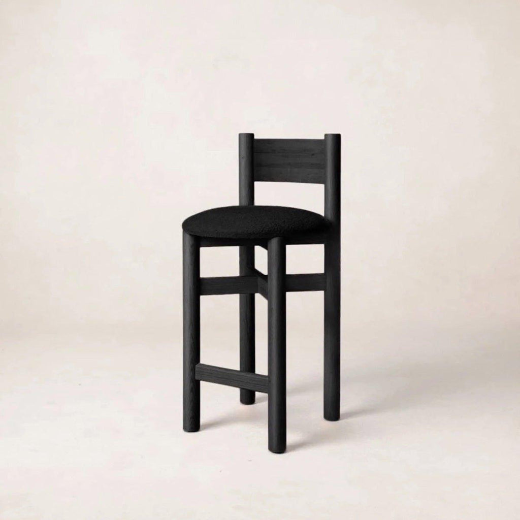 Tabouret de comptoir Teddy - Noir