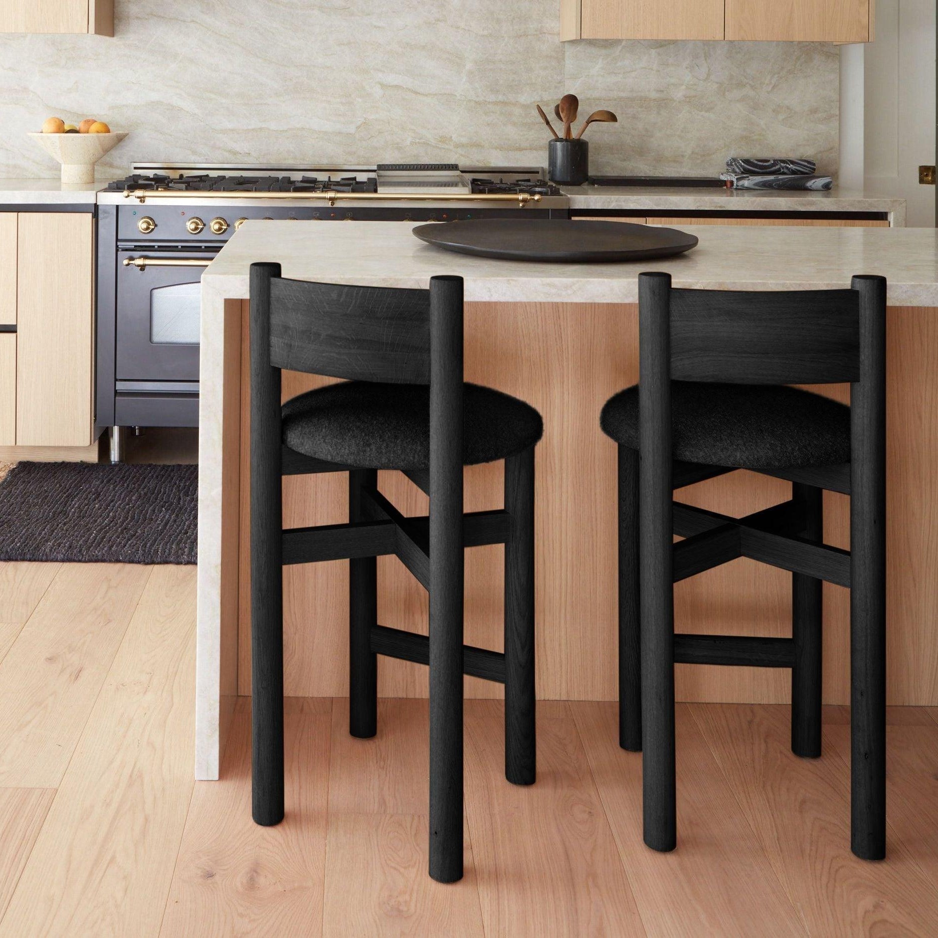 Tabouret de comptoir Teddy - Noir