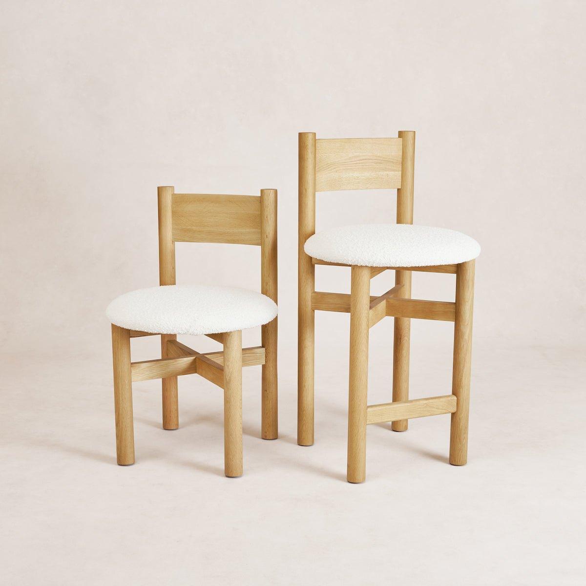 Tabouret de comptoir Teddy - Chêne chaud