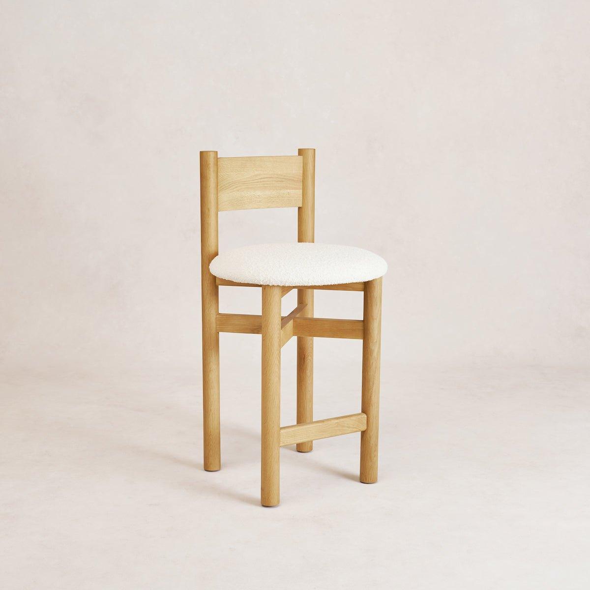 Tabouret de comptoir Teddy - Chêne chaud