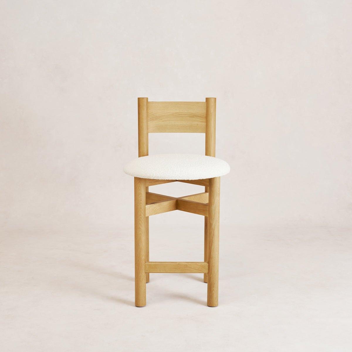 Tabouret de comptoir Teddy - Chêne chaud