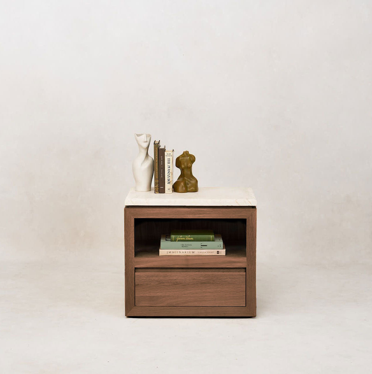 Table de chevet Sofita en marbre - Mocha