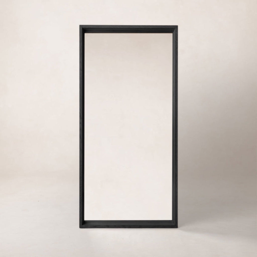 Miroir sur pied Ojai - Charbon de bois